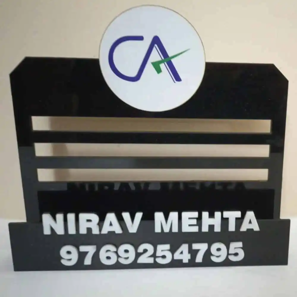 Visiting Card Holder Acrylic-Name and Phone Number
